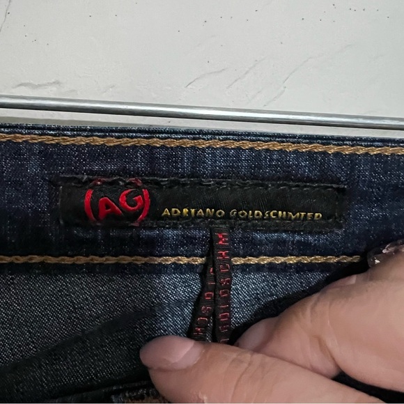 AG Adriano Goldschmied The Kiss Low Rise Dark Indigo Bootcut Denim Jeans - Picture 6 of 12